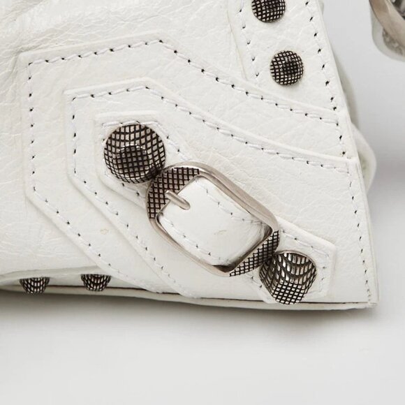 Balenciaga White Leather Neo Cagole XS Crossbody Bag - Picture 5 of 12